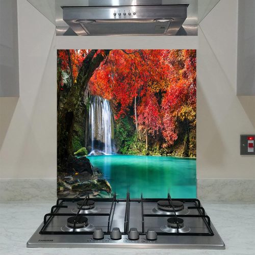 Splashback Glass Panel Kitchen, Waterfall , Nature , the size: w 70 x h 70cm,  SALE, 20% OFF