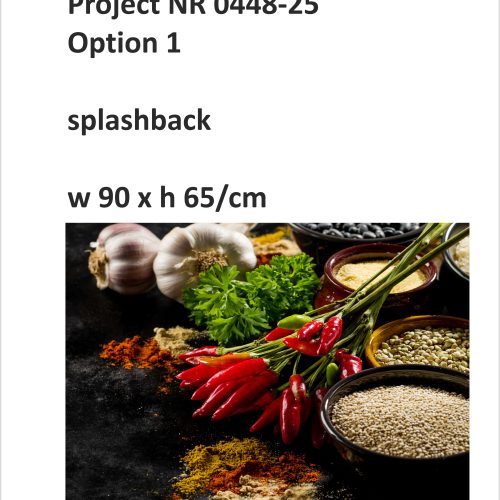 Splashback Glass Panel Kitchen, Vegetables on the Black , the size: w 90 x h 65cm,  SALE, 20% OFF