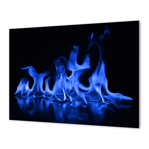 Wall Art Blue Fire on the Black Background, the size: w 90 x h 70cm,  SALE, 25% OFF